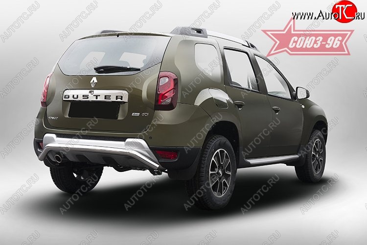 10 079 р. Защита заднего бампера Souz-96 (d60) Renault Duster HS рестайлинг (2015-2021)  с доставкой в г. Воронеж