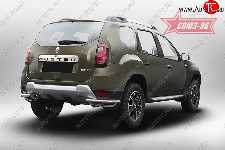 8 189 р. Угловая защита заднего бампера диаметром трубы 42 мм SOUZ-96 Renault Duster HS рестайлинг (2015-2021)  с доставкой в г. Воронеж