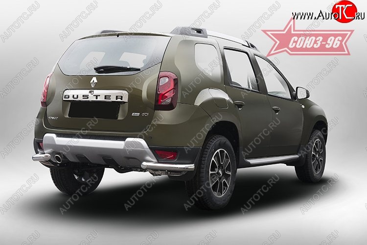 9 989 р. Защита заднего бампера из двух боковых уголков (d60) Souz-96 Renault Duster HS рестайлинг (2015-2021)  с доставкой в г. Воронеж