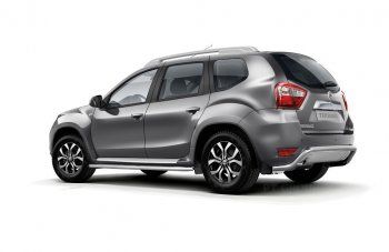 24 299 р. Порожки для ног из трубы Ø51 с алюминиевой площадкой Petroil Tuning Renault Duster HS дорестайлинг (2010-2015) (Нержавеющая полированная сталь)  с доставкой в г. Воронеж. Увеличить фотографию 3