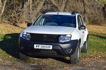 8 669 р. Решетка радиатора Petroil Tuning  Renault Duster  HS (2010-2015) дорестайлинг (Неокрашенная)  с доставкой в г. Воронеж. Увеличить фотографию 3