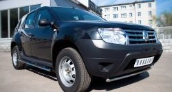 12 849 р. Одинарная защита переднего бампера диаметром 42 мм (4x2) SLITKOFF  Renault Duster  HS (2010-2015) дорестайлинг  с доставкой в г. Воронеж. Увеличить фотографию 4