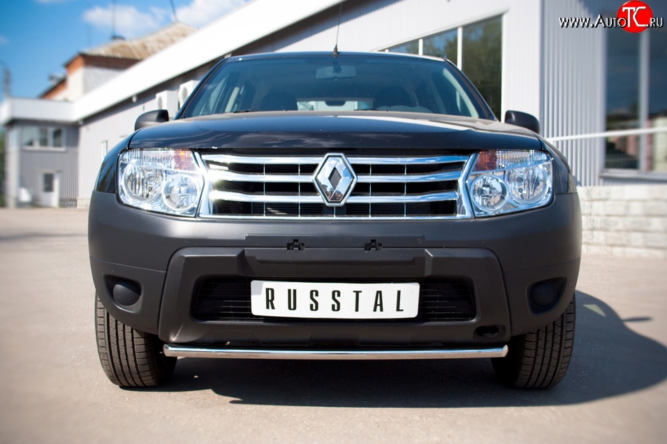 12 849 р. Одинарная защита переднего бампера диаметром 42 мм (4x2) SLITKOFF  Renault Duster  HS (2010-2015) дорестайлинг  с доставкой в г. Воронеж