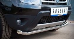 14 499 р. Одинарная защита переднего бампера диаметром 63 мм (4x4) SLITKOFF  Renault Duster  HS (2010-2015) дорестайлинг  с доставкой в г. Воронеж. Увеличить фотографию 2