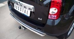 6 399 р. Одинарная защита заднего бампера из трубы диаметром 42 мм (4x4) SLITKOFF Renault Duster HS дорестайлинг (2010-2015)  с доставкой в г. Воронеж. Увеличить фотографию 3