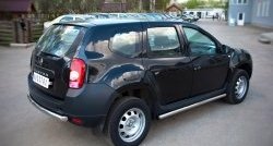 13 549 р. Одинарная защита заднего бампера из трубы диаметром 63 мм (4x2) SLITKOFF  Renault Duster  HS (2010-2015) дорестайлинг  с доставкой в г. Воронеж. Увеличить фотографию 2