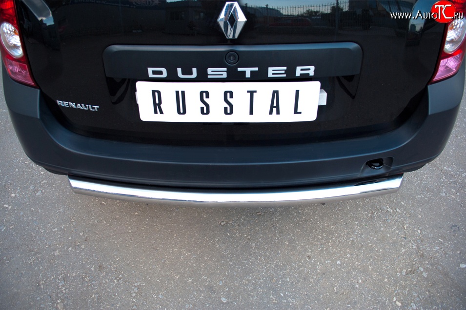 13 549 р. Одинарная защита заднего бампера из трубы диаметром 63 мм (4x2) SLITKOFF  Renault Duster  HS (2010-2015) дорестайлинг  с доставкой в г. Воронеж