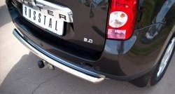13 549 р. Одинарная защита заднего бампера из трубы диаметром 63 мм (4x4) SLITKOFF  Renault Duster  HS (2010-2015) дорестайлинг  с доставкой в г. Воронеж. Увеличить фотографию 3
