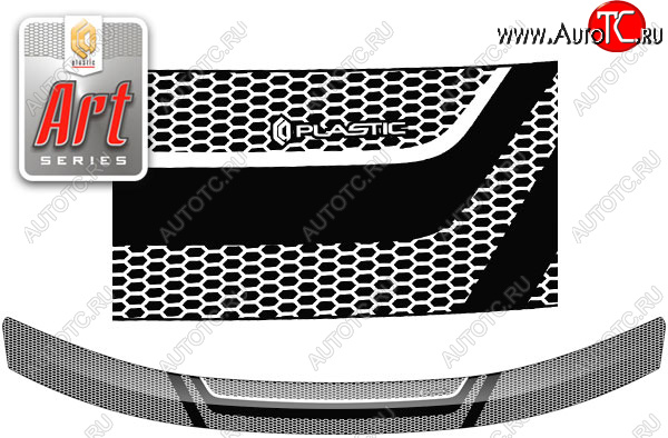 2 159 р. Дефлектор капота CA-Plastiс  Renault Duster  HS (2010-2015) дорестайлинг (Серия Art черная)  с доставкой в г. Воронеж