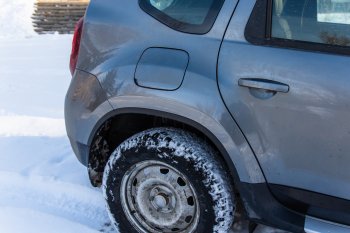 4 099 р. Защитные накладки на арки ArtForm Renault Duster HS дорестайлинг (2010-2015) (Поверхность: шагрень)  с доставкой в г. Воронеж. Увеличить фотографию 2