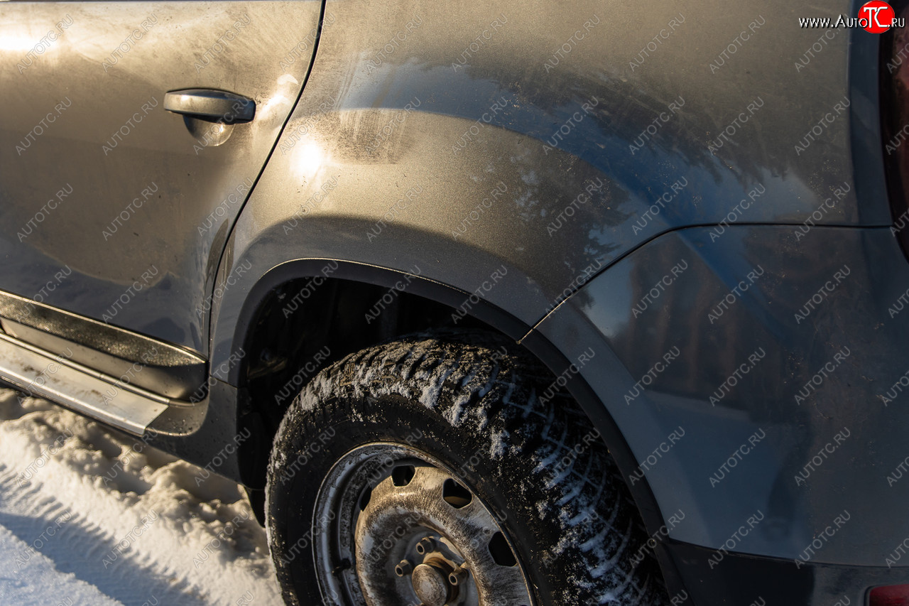 4 099 р. Защитные накладки на арки ArtForm Renault Duster HS дорестайлинг (2010-2015) (Поверхность: шагрень)  с доставкой в г. Воронеж