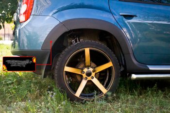 Накладка арки RA (задняя правая) Renault Duster HS дорестайлинг (2010-2015) (Поверхность шагрень)