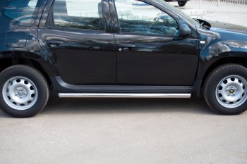 19 549 р. Защита порогов SLITKOFF труба d63  Renault Duster  HS (2010-2015) дорестайлинг  с доставкой в г. Воронеж. Увеличить фотографию 2