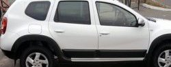 Молдинги дверей (комплект) RussArtel Renault Duster HS дорестайлинг (2010-2015) (Поверхность шагрень)