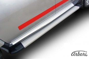 20 549 р. Порожки для ног Arbori Optima Silver  Renault Duster  HS (2010-2015) дорестайлинг  с доставкой в г. Воронеж. Увеличить фотографию 2