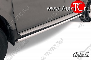 13 499 р. Защита штатных порогов Arbori (нержавейка, d42 mm).  Renault Duster  HS (2010-2015) дорестайлинг  с доставкой в г. Воронеж