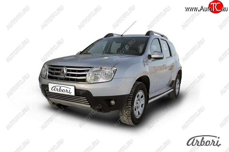 14 759 р. Защита штатных порогов Arbori (нержавейка, d57 mm). Renault Duster HS дорестайлинг (2010-2015)  с доставкой в г. Воронеж