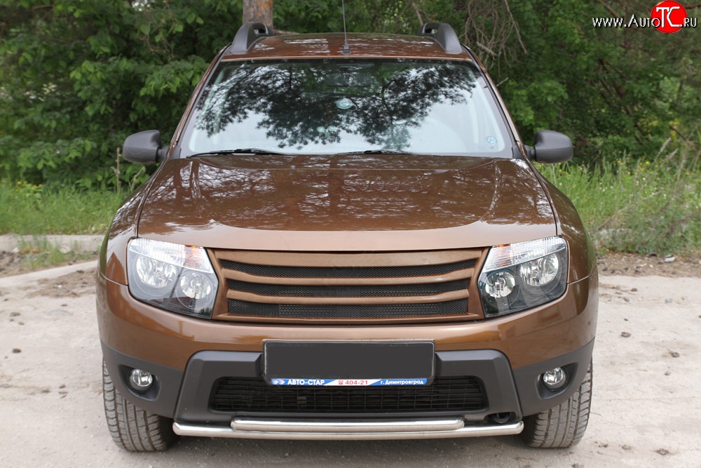 5 399 р. Решётка радиатора RA  Renault Duster  HS (2010-2021) дорестайлинг, рестайлинг (Неокрашенная)  с доставкой в г. Воронеж