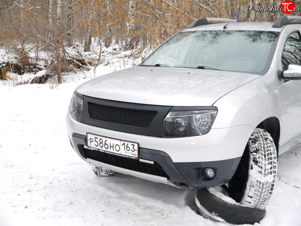 899 р. Реснички на фары DM-Style Renault Duster HS рестайлинг (2015-2021) (Неокрашенные)  с доставкой в г. Воронеж