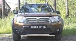 2 279 р. Защитная сетка решетки переднего бампера (без дхо и без обвеса) РА  Renault Duster  HS (2010-2015) дорестайлинг  с доставкой в г. Воронеж. Увеличить фотографию 2