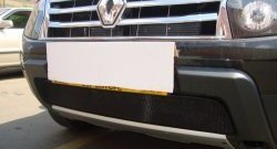 1 469 р. Сетка на бампер Russtal (хром) Renault Duster HS дорестайлинг (2010-2015)  с доставкой в г. Воронеж. Увеличить фотографию 2