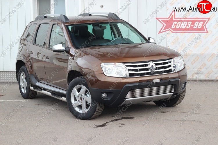 5 399 р. Декоративный элемент воздухозаборника Souz-96 (d10)  Renault Duster  HS (2010-2015) дорестайлинг (Для машин без ДХО)  с доставкой в г. Воронеж