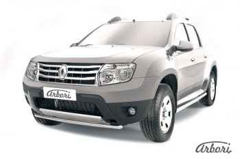 Защита переднего бампера Arbori Renault Duster  HS (2010-2015) дорестайлинг
