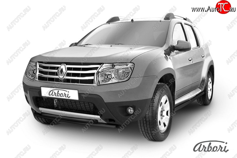 5 489 р. Защита переднего бампера Arbori  Renault Duster  HS (2010-2015) дорестайлинг  с доставкой в г. Воронеж