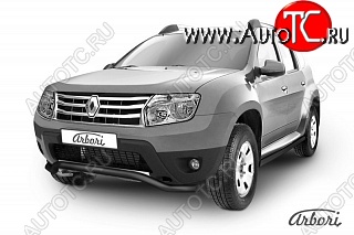 2 499 р. Защита переднего бампера Arbori  Renault Duster  HS (2010-2015) дорестайлинг  с доставкой в г. Воронеж