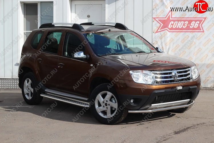 10 979 р. Защита переднего бампера одинарная Souz-96 (d42).  Renault Duster  HS (2010-2015) дорестайлинг  с доставкой в г. Воронеж