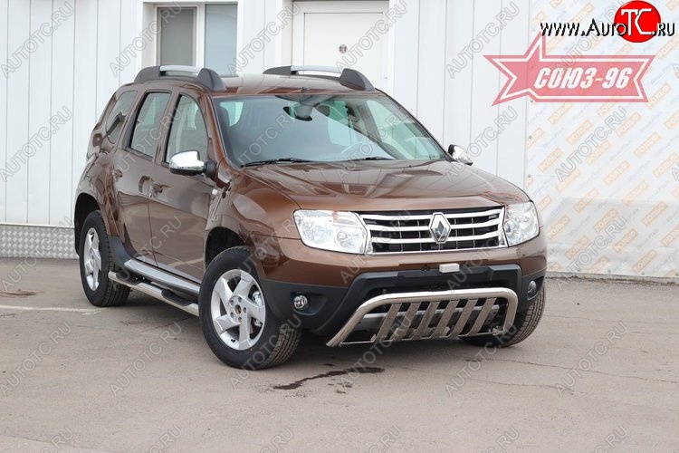 16 469 р. Защита переднего бампера Souz-96 (d60)  Renault Duster  HS (2010-2015) дорестайлинг  с доставкой в г. Воронеж