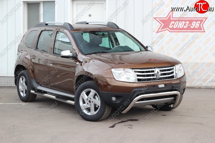 12 419 р. Защита переднего бампера Souz-96 (d60)  Renault Duster  HS (2010-2015) дорестайлинг  с доставкой в г. Воронеж