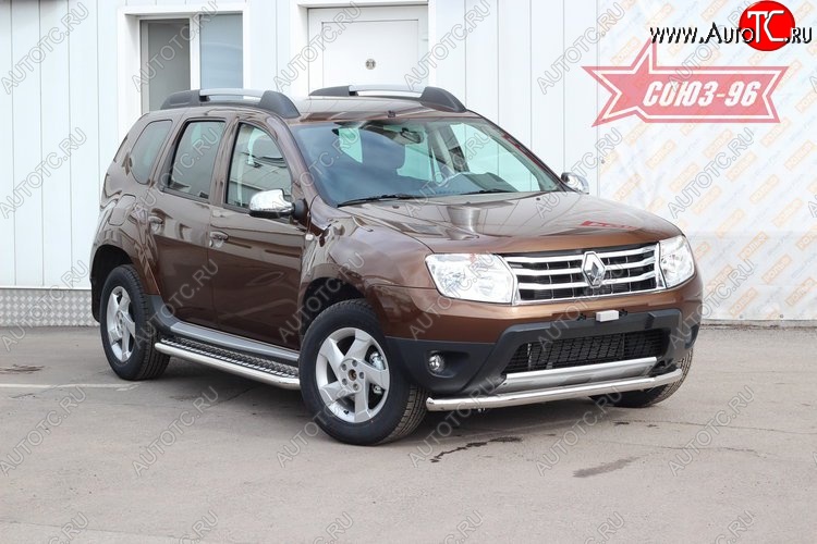 12 734 р. Защита переднего бампера одинарная Souz-96 (d60)  Renault Duster  HS (2010-2015) дорестайлинг  с доставкой в г. Воронеж