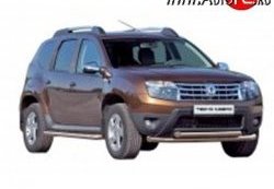 Защита порогов d63.5 мм Металл Дизайн Renault Duster HS рестайлинг (2015-2021)