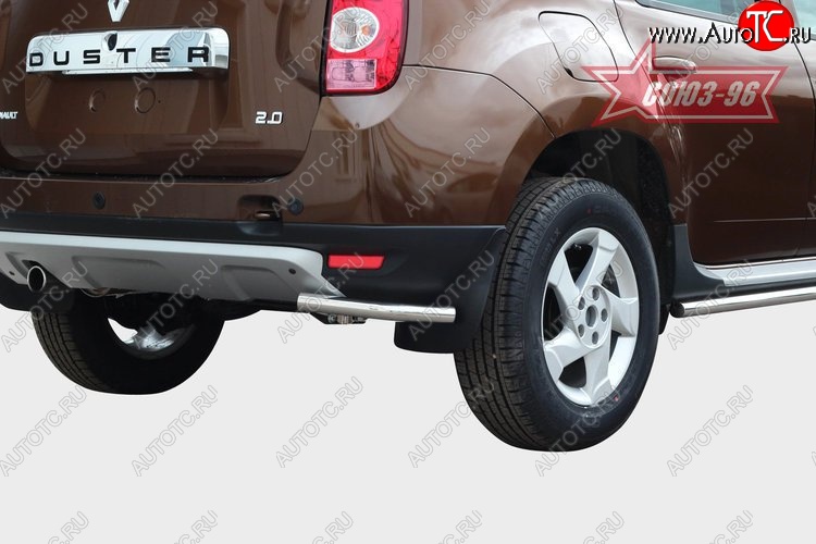 8 189 р. Угловая защита заднего бампера с диаметром 42 мм SOUZ-96 Renault Duster HS дорестайлинг (2010-2015)  с доставкой в г. Воронеж