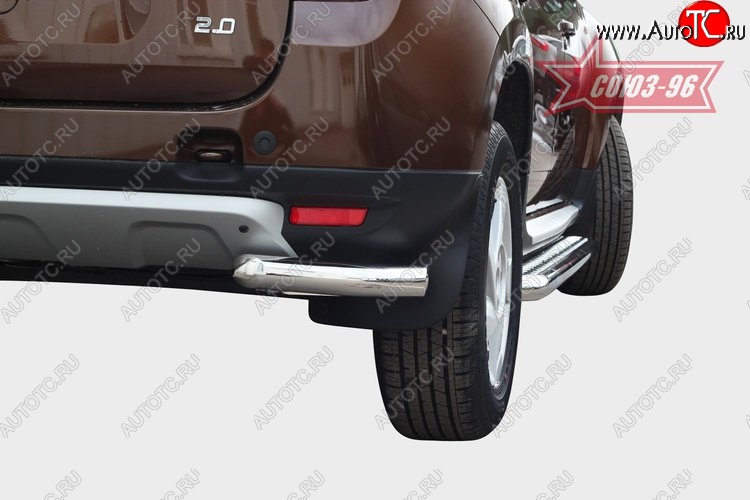 9 404 р. Угловая защита заднего бампера диаметр трубы 60 мм Souz-96  Renault Duster  HS (2010-2015) дорестайлинг  с доставкой в г. Воронеж