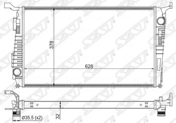 5 999 р. Радиатор двигателя SAT Renault Duster HS дорестайлинг (2010-2015)  с доставкой в г. Воронеж. Увеличить фотографию 1