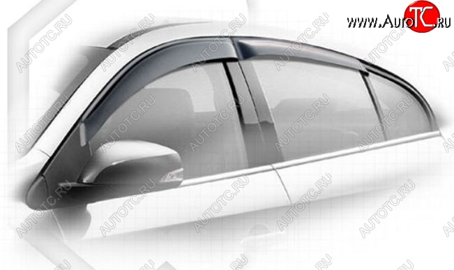 2 079 р. Комплект дефлекторов окон CA-Plastic  Renault Fluence (2010-2012) дорестайлинг (Classic полупрозрачный, Без хром.молдинга)  с доставкой в г. Воронеж