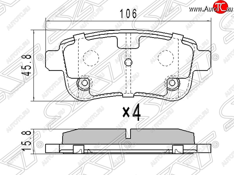 959 р. Колодки тормозные SAT (задние) Renault Megane универсал  рестайлинг (2013-2016)  с доставкой в г. Воронеж