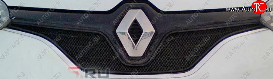 1 539 р. Сетка в решетку радиатора Russtal Renault Kaptur дорестайлинг (2016-2020) (черная)  с доставкой в г. Воронеж