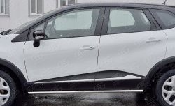 15 599 р. Защита порогов из круглой трубы диаметром 42 мм SLITKOFF  Renault Kaptur (2016-2025) дорестайлинг, рестайлинг  с доставкой в г. Воронеж. Увеличить фотографию 4