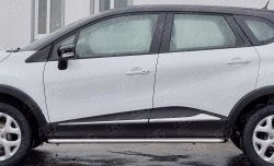 24 649 р. Порожки для ног (Ø42) SLITKOFF Renault Kaptur рестайлинг (2020-2025) (лист - алюминий, профиль - нержавейка)  с доставкой в г. Воронеж. Увеличить фотографию 4