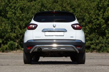 18 869 р. Защита заднего бампера Petroil Tuning Волна (d51) Renault Kaptur дорестайлинг (2016-2020) (Нержавеющая полированная сталь)  с доставкой в г. Воронеж. Увеличить фотографию 2