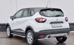 12 699 р. Защита заднего бампера (Ø42 мм уголки, нержавейка) SLITKOFF Renault Kaptur дорестайлинг (2016-2020)  с доставкой в г. Воронеж. Увеличить фотографию 2