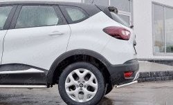 12 699 р. Защита заднего бампера (Ø42 мм уголки, нержавейка) SLITKOFF Renault Kaptur дорестайлинг (2016-2020)  с доставкой в г. Воронеж. Увеличить фотографию 4