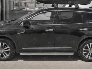 35 549 р. Пороги SLITKOFF d42 с листом  Renault Koleos  2 (2016-2025) (Лист нержавейка, труба нержавейка)  с доставкой в г. Воронеж. Увеличить фотографию 2