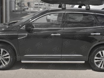 19 999 р. Защита порогов на SLITKOFF труба d63  Renault Koleos  2 (2016-2025) (защита порогов с закругленными торцами)  с доставкой в г. Воронеж. Увеличить фотографию 2