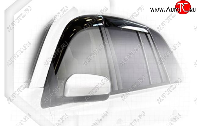 2 969 р. Дефлектора окон CA-Plastic Renault Koleos 1 Phase 2 (2011-2013) (Classic полупрозрачный, Без хром.молдинга)  с доставкой в г. Воронеж