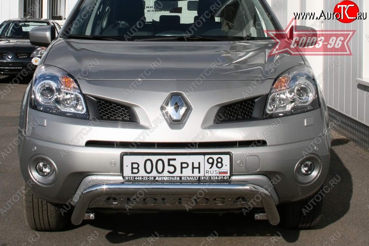 16 379 р. Защита переднего бампера Souz-96 (d60) Renault Koleos Phase 1 (2007-2011)  с доставкой в г. Воронеж