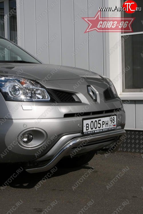 12 383 р. Защита переднего бампера Souz-96 (d60) Renault Koleos Phase 1 (2007-2011)  с доставкой в г. Воронеж